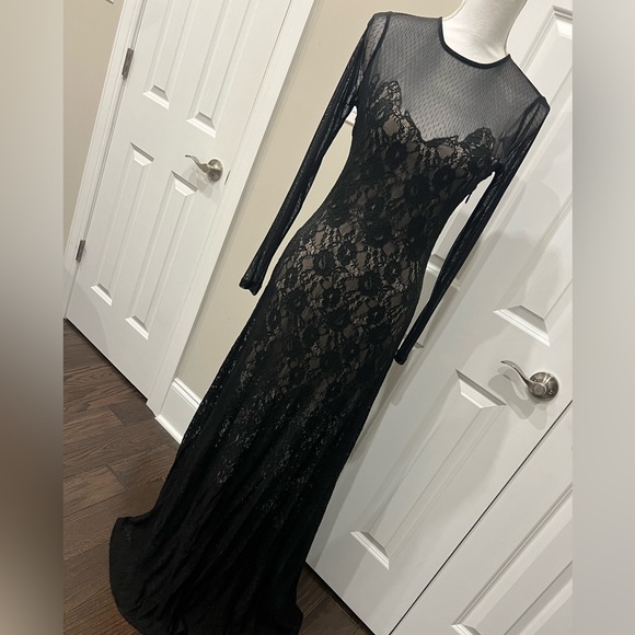 Marciano Black Lace Gown - Picture 1 of 6